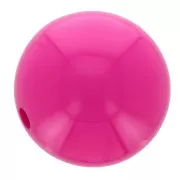 Perle en résine opaque 8 mm - Fuchsia x1