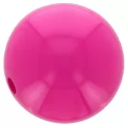 Perle en résine opaque 12 mm - Fuchsia x1