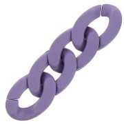Maillon ovale torsadé en acrylique 30x21 mm - Opaque Violet Mat x1|raw }}