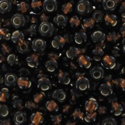 Preciosa Perles rocailles 11/0 2 mm - Smoked Topaz Silver Lined x20g|raw }}