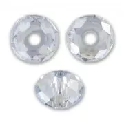 Perles rondes aplaties PureCrystal 5040 4 mm Crystal Blue Shade x20