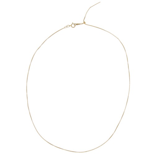 Tour de cou réglable maille Venitienne 0.8 mm - Gold filled (or laminé) x48cm