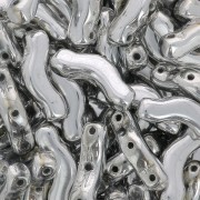 Perles en verre Bridge 3 trous 3x12 mm - Full Labrador x10g