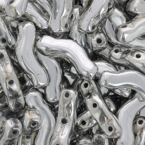 Perles en verre Bridge 3 trous 3x12 mm - Full Labrador x10g