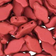 Perles en verre Navette 3 trous 6x12 mm - Red Metallic Mat x10g|raw }}