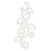 Intercalaires légers feuillages 40x16 mm argenté x10