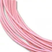 Cordon cuir 2 mm Medium Rose x 2 m