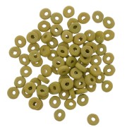 Perles rondelles Heishi en céramique 5.3x2.5 mm - Vert clair mat x30