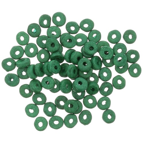 Perles Heishi rondelles en céramique 5.3x2.5 mm - Vert sapin mat x30
