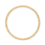 Anneau fermé diamanté 15 mm - Gold filled (or laminé)  x1