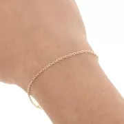 Chaîne maille Forçat striée 1.75 mm - Gold filled (or laminé) x50cm