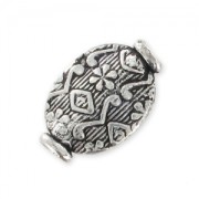 Olive Plate 14x9 mm argenté vieilli x1