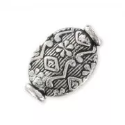 Olive Plate 14x9 mm argenté vieilli x1