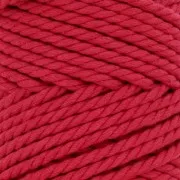 Bobine de cordon en coton pour macramé 5 mm - Rouge x50m