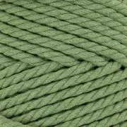 Bobine de cordon en coton pour macramé 5 mm - Vert eucalyptus x50m