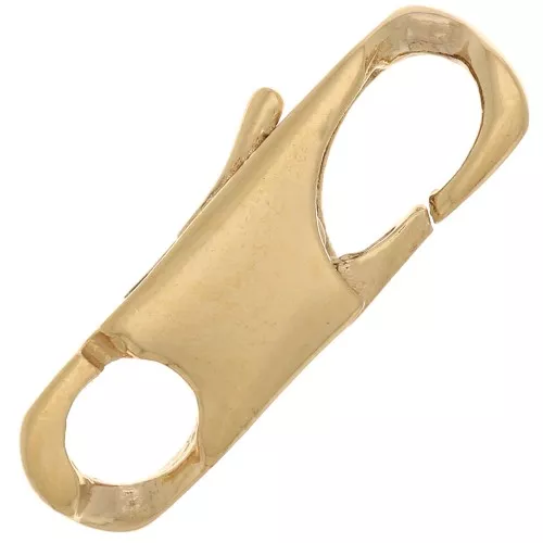Fermoir mousqueton allongé 19 mm - Plaqué Or 3 microns x1