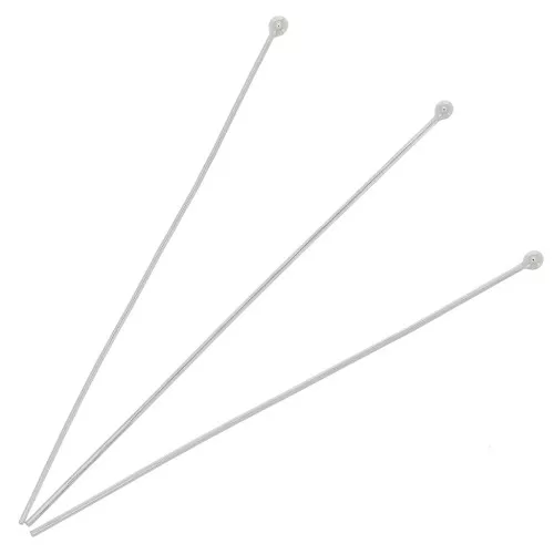 Clous tête boule 50x0.60 mm en Argent 925 x10