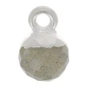Breloque boule facettée 6 mm - pierre gemme - Argent 925 - Labradorite x1|raw }}