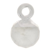 Breloque boule facettée 6 mm - pierre gemme - Argent 925 - Pierre de lune x1|raw }}