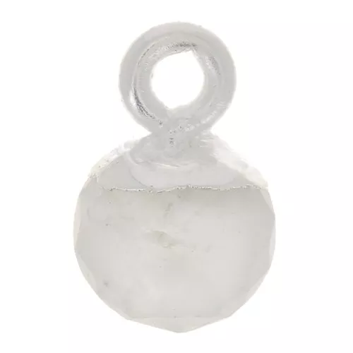 Breloque boule facettée 6 mm - pierre gemme - Argent 925 - Pierre de lune x1