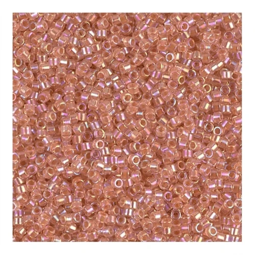 Miyuki Delica 11/0 DB0054 - Dark Peach Lined Crystal AB x8g