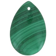 Pendentif poire 30x20 mm en pierre gemme - Malachite x1|raw }}