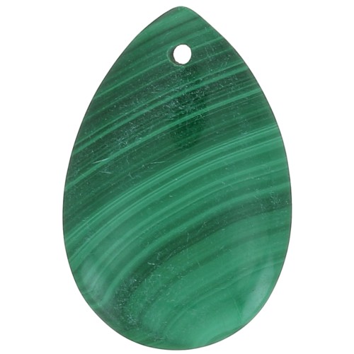 Pendentif poire 30x20 mm en pierre gemme - Malachite x1