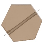 Perle plate forme hexagone 12x10 mm en pierre gemme - Quartz fumé x1|raw }}