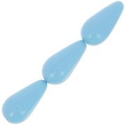 Perles nacrées Preciosa - Pearshape Pearl 15x8 mm - Aqua Blue x5|raw }}