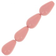 Perles nacrées Preciosa - Pearshape Pearl 10x6 mm - Salmon rose x10|raw }}