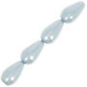 Perles nacrées Preciosa - Pearshape Pearl 10x6 mm - Light Blue x10