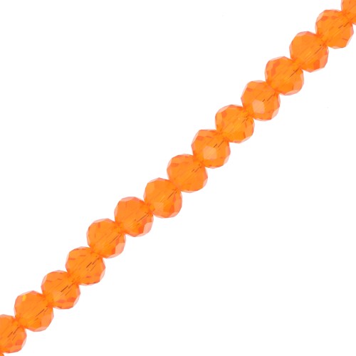 Perles rondelles facettées - rondes aplaties - 6x5 mm Topaz x42cm
