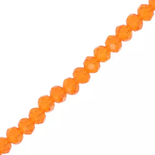 Perles rondelles facettées - rondes aplaties - 6x5 mm Topaz x42cm