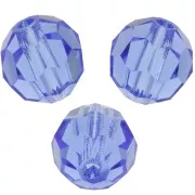 Perles rondes facettées Preciosa - Round Bead 6 mm - Sapphire x6