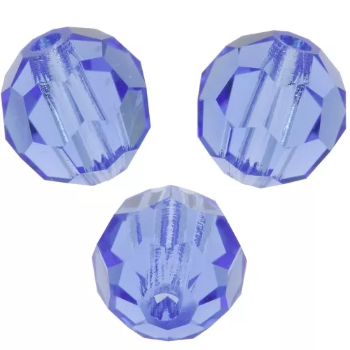 Perles rondes facettées Preciosa - Round Bead 6 mm - Sapphire x6