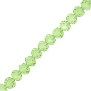 Perles rondelles facettées - rondes aplaties 6x5 mm Peridot x41cm|raw }}