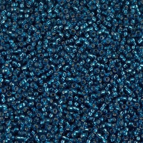 Rocaille Miyuki 15/0 1425 - Dyed Blue Zircon Silver Lined x8g