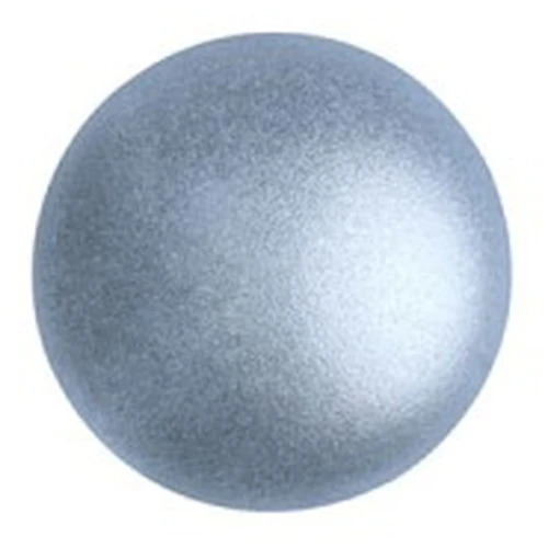 Cabochon rond en verre par Puca® 14 mm - Light Blue Metallic Mat x1