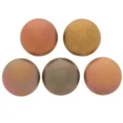 Cabochon rond en verre par Puca® 14 mm - Gold Iris Mat x1
