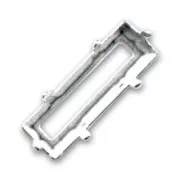 Serti griffe pour cabochon PureCrystal Princess Baguette 24x8 mm argenté