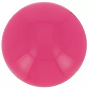 Cabochon rond 14 mm en résine opaque - Rose fuchsia x1
