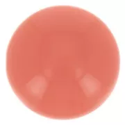 Cabochon rond 14 mm en résine opaque - Rose corail x1