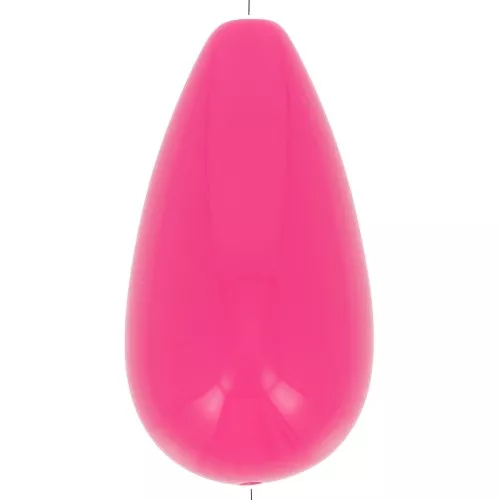 Perle poire en résine 26x14 mm - Rose fuchsia x1