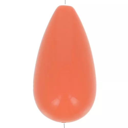 Perle poire en résine 26x14 mm - Rose corail x1