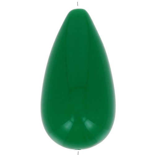 Perle poire en résine 26x14 mm - Vert sapin x1