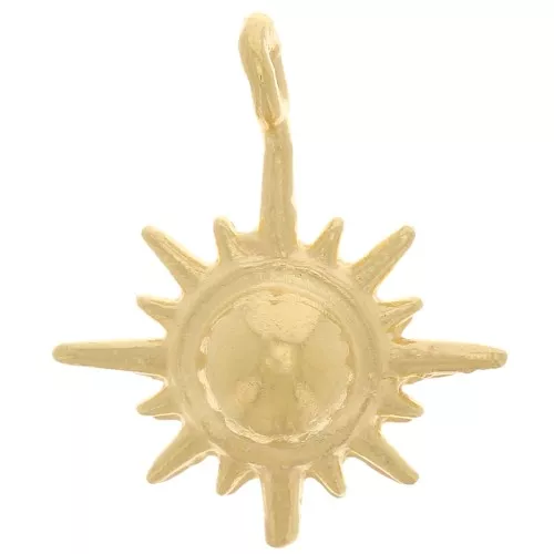Pendentif étoile du nord 16x12 mm - Doré à l'or fin x1