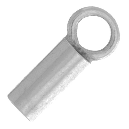 Embouts pour cordon 1 mm - Placage argent fin vieilli x10