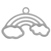 Pendentif arc-en-ciel avec nuage 12x19 mm - Acier inoxydable 304 x1|raw }}