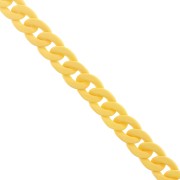 Chaîne acrylique maille gourmette 16 mm - Opaque jaune Mat x48cm|raw }}