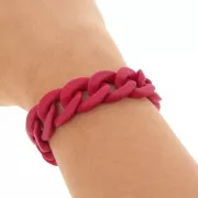 Chaîne acrylique maille gourmette 16 mm - Opaque rouge Mat x48cm